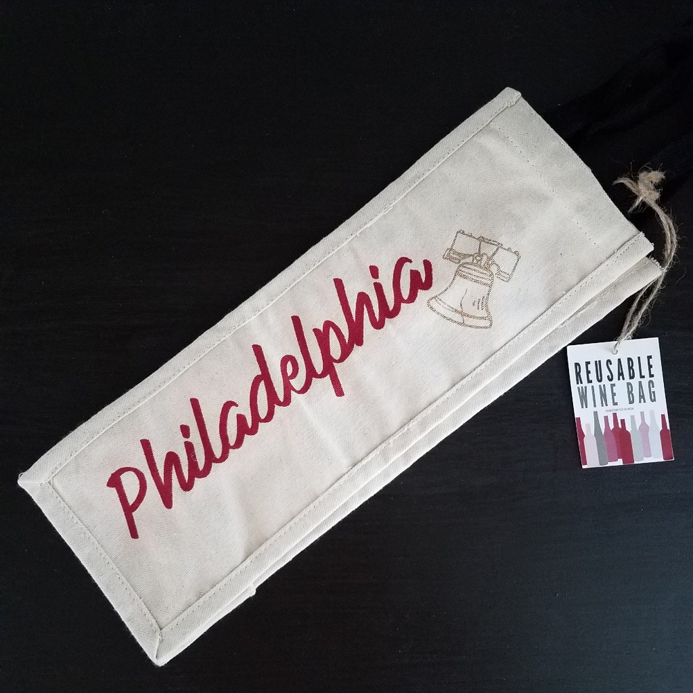 Canvas wine bag Philadelphia reuseable liberty